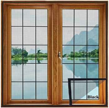 Upgraded & Stitched - LifeKrafts Customized Window Mosquito Net (Size-70x150cms/28x59 Inches/2.30x4.92 Feet, Color-Black) 120 GSM Fiberglass Insect Ne...