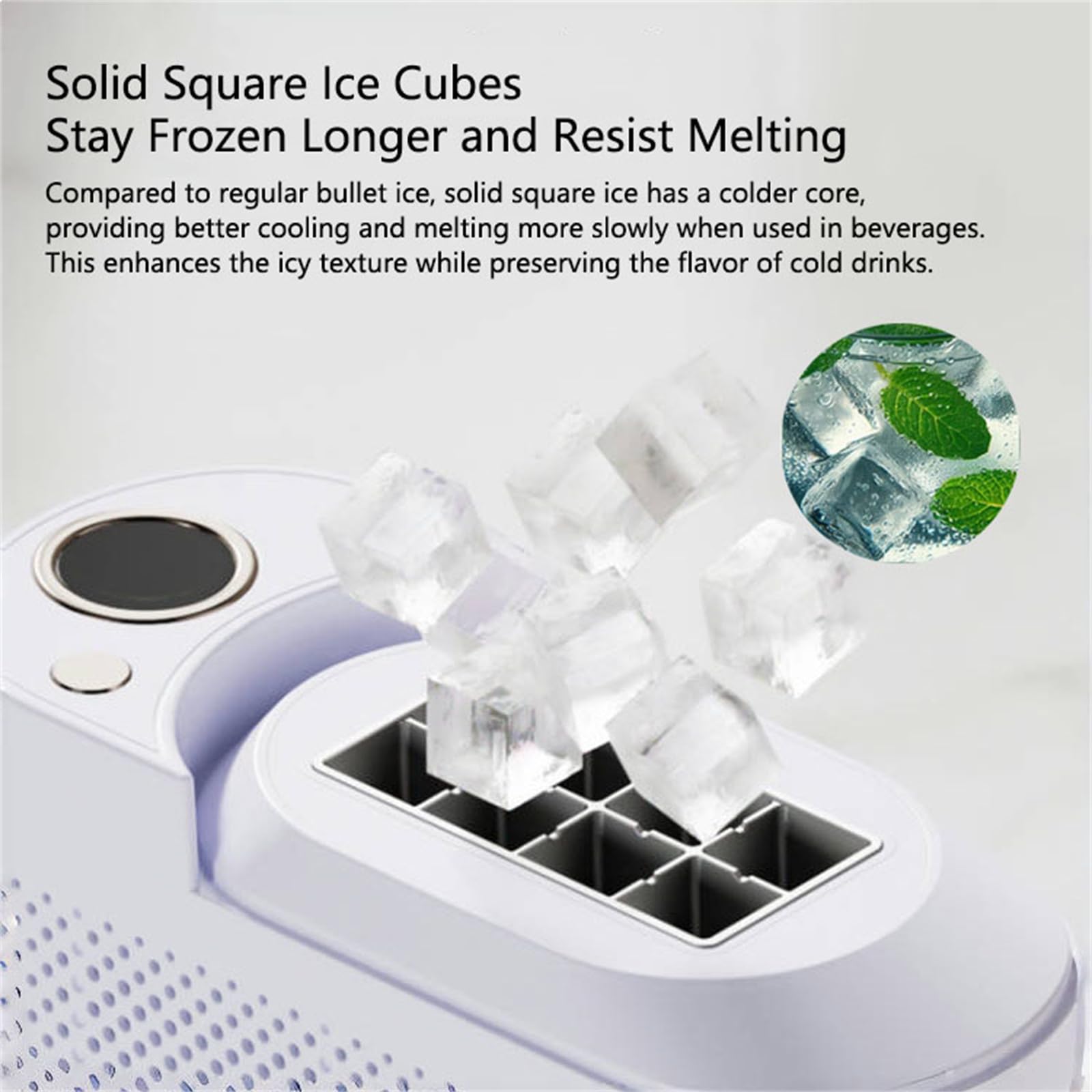 Mini-Máquina De Hielo De Sobremesa, Máquina Portátil Para Hacer Cubitos De Hielo, Herramienta Compacta Para Hacer Cubitos De Hielo Para El Hogar, La Cocina, El Camping Y Las Autocaravanas,C,10 Cubes