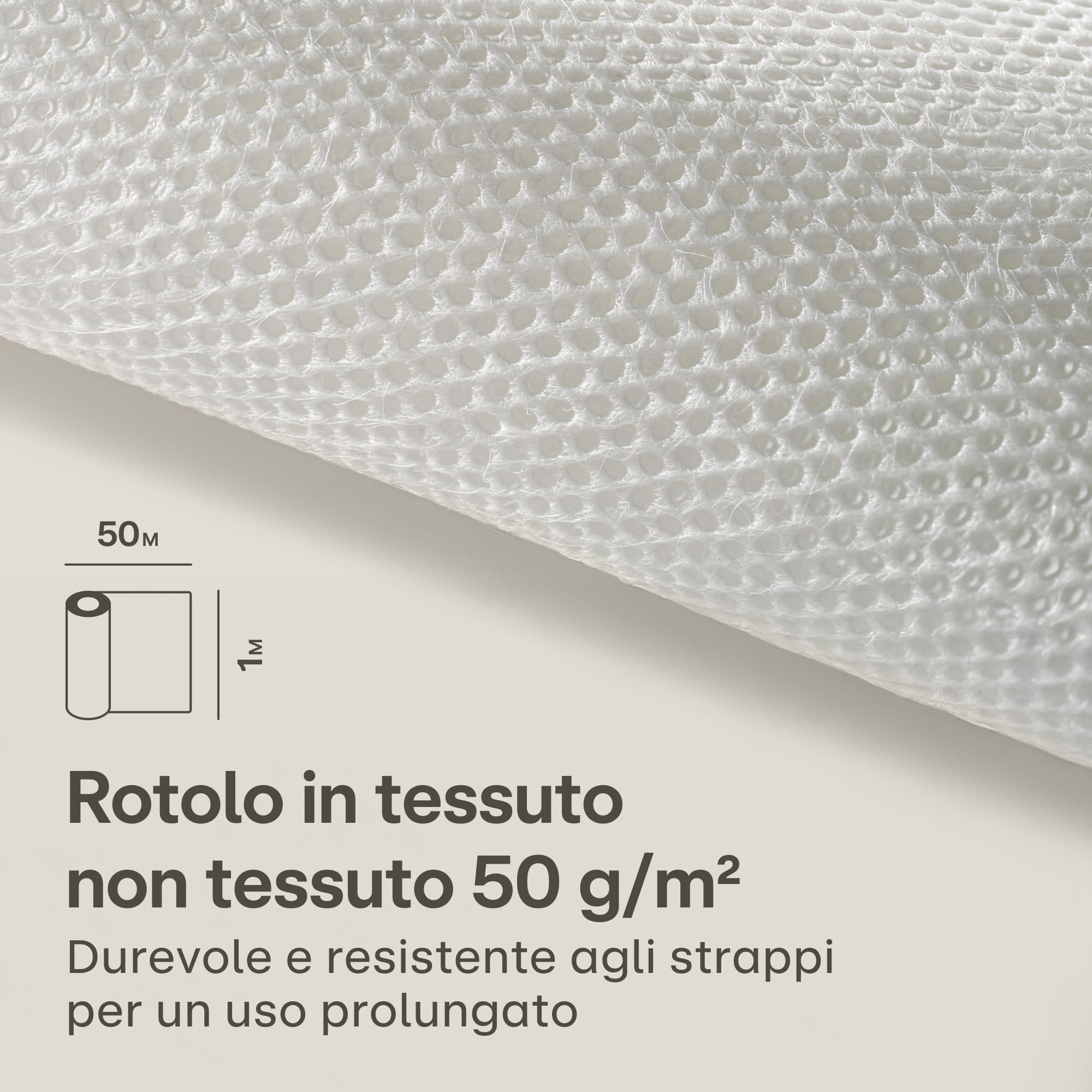 Praknu Tessuto non tessuto invernale per piante, antigelo, 50 g/m², 50 m x 1 m, su rotolo, protezione invernale per piante in vaso, resistente agli strappi e traspiranti, resistente ai raggi UV