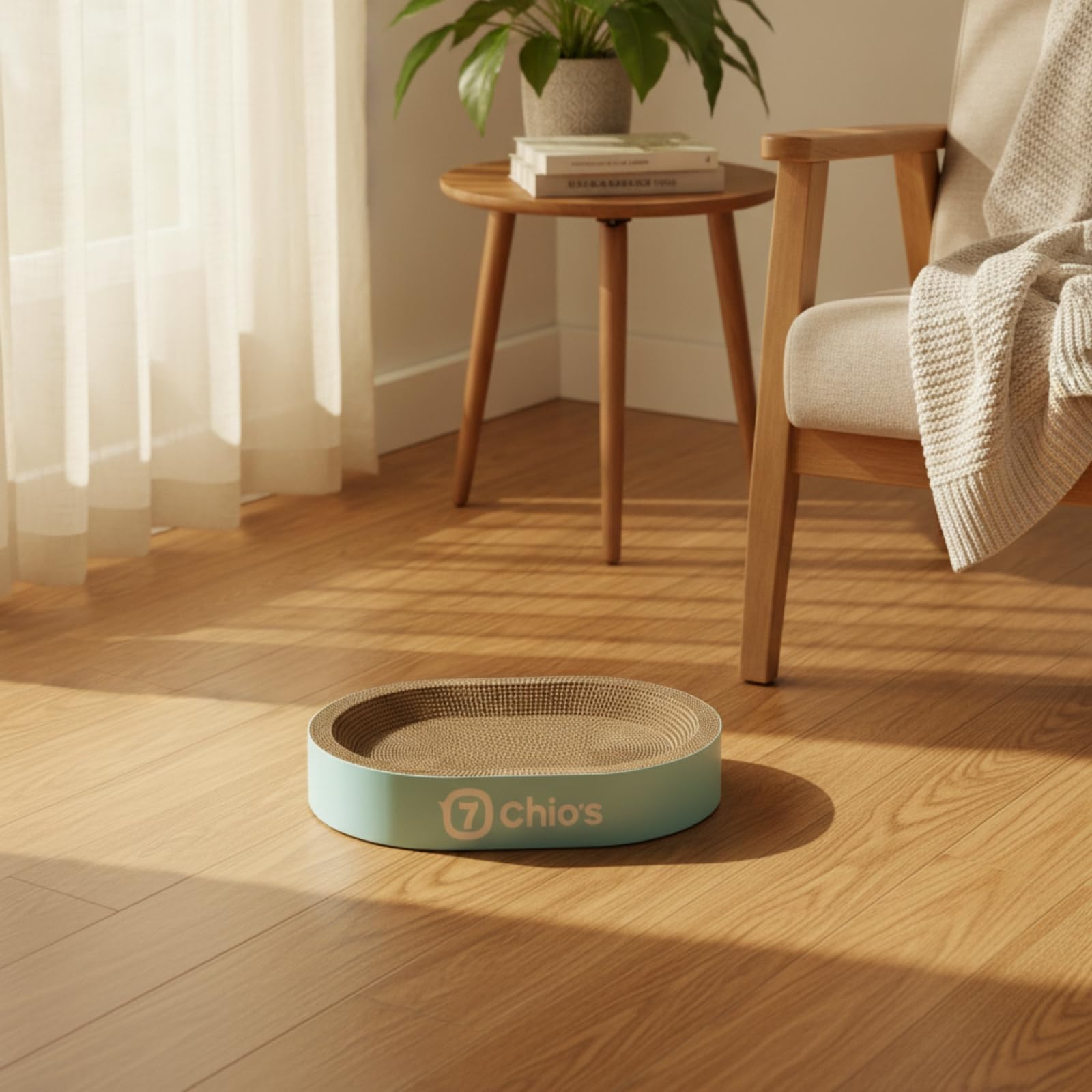 Lit-Griffoir avec Herbe à Chat Résistant Griffoir avec Herbe à Chat Haute nsité Jouet pour Chats, Intérieur, Salon, 45 9cm, 圆形大号