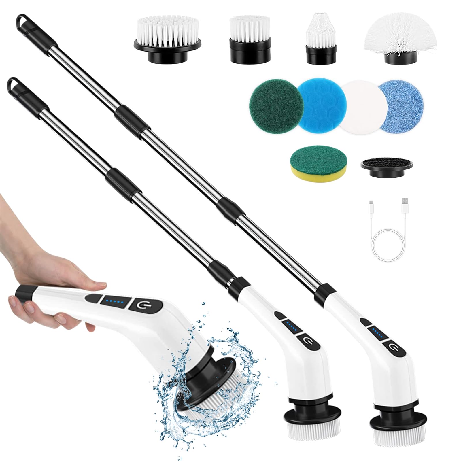 See full amazon price history chart for Cordless Electric Spin Scrubber, Rechargeable Cleaning Brush with 9 Replacement Brush Heads and Extension Handle, Suitable for Cleaning Tile, Walls, Sink, Floors, Tub, bathrooms, Kitchens, Cars Cordless Electric Spin Scrubber, Rechargeable Cleaning Brush with 9 Replacement Brush Heads and Extension Handle, Suitable for Cleaning Tile, Walls, Sink, Floors, Tub, bathrooms, Kitchens, Cars (B0D5PW397K) Amazon Price History, Amazon Price Tracker