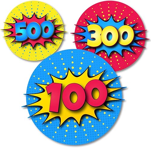 StikArt Objetivos para juegos de interior (juego de 5 calcomanías de pared)