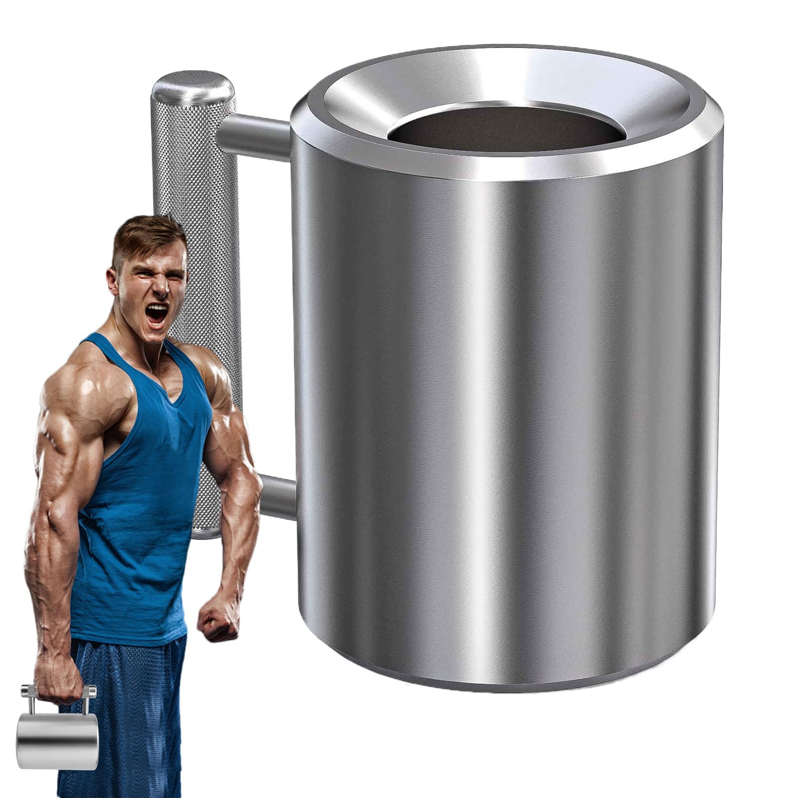 Ciężki kubek do kawy hantli, kubek hantli stali nierdzewnej Ważony kubek | Antypoślizgowa ergonomiczna przenośna butelka heavy metalowa do piwa fitness woda bokserska trening sportowy