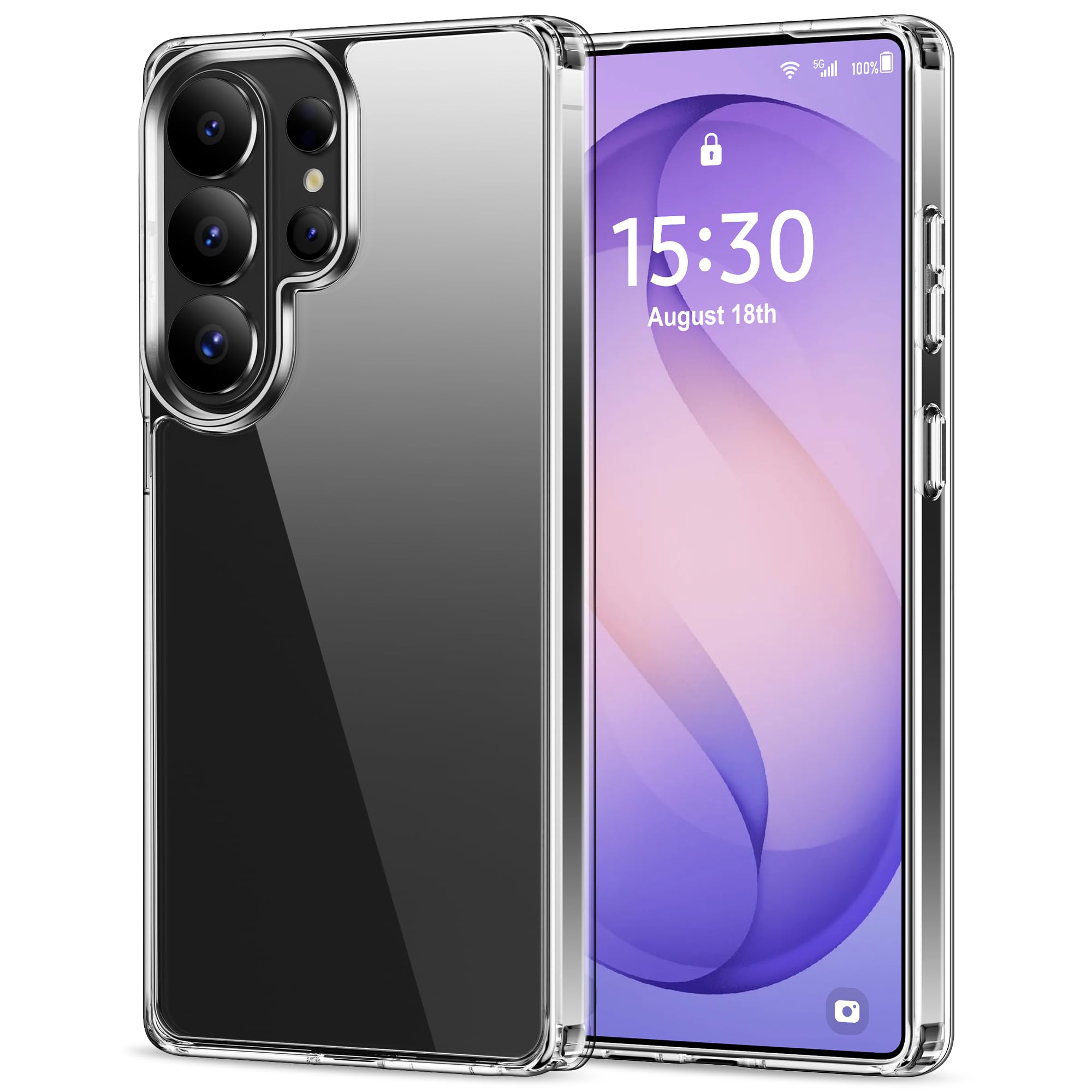 HOOMIL Case for Samsung Galaxy S26 Ultra, Anti-Yellowing, Clear | Shockproof & Drop Protection, Scratch Resistant, Wireless Charging Compatible, Hard PC Back Phone Cover Samsung Galaxy S26 Ultra Clear