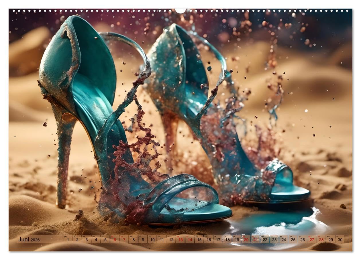 High Heels in Szene gesetzt (hochwertiger Premium Wandkalender 2026 DIN A2 quer), Kunstdruck in Hochglanz: Eleganz, Glamour und außergewöhnliche Szenen - Monat für Monat (CALVENDO Kunst)
