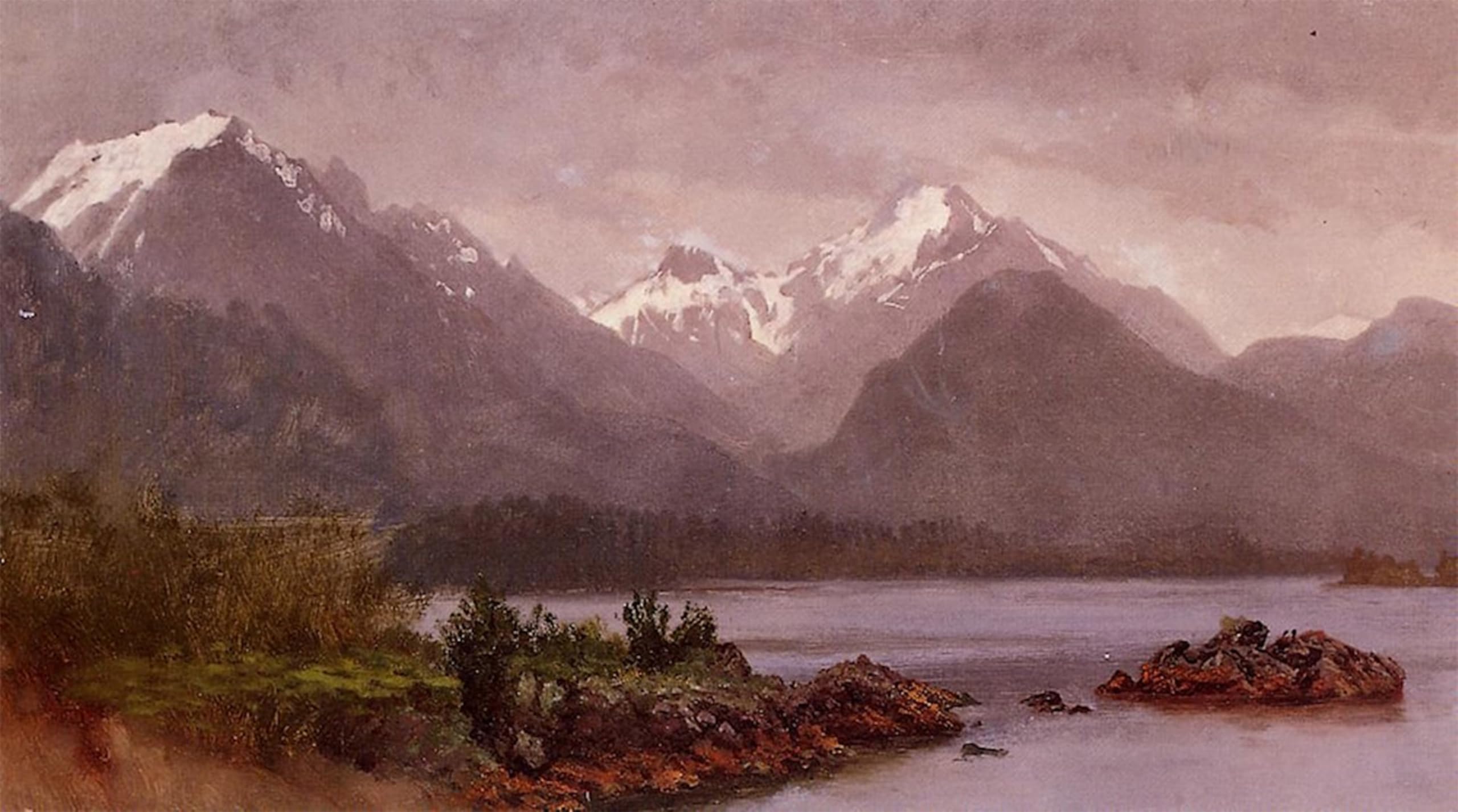 ARTXLXXBN Famous Painting Art Wall Decor Abstract Art Picture the Grand Tetons Wyoming by Albert Bierstadt Animal Pictures for Home Decor 60x90cm