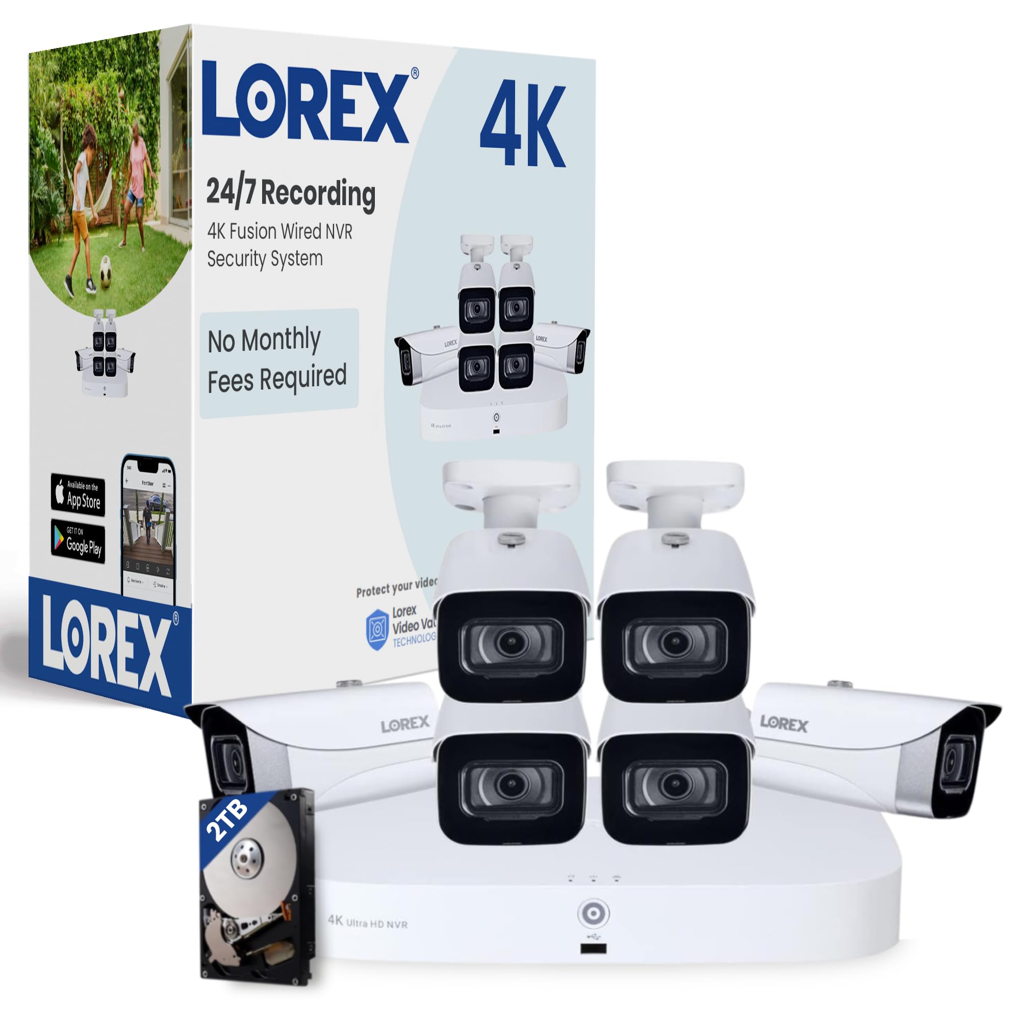 Amazon.com : Lorex Fusion 4K Security Camera System w/ 2TB NVR - 8