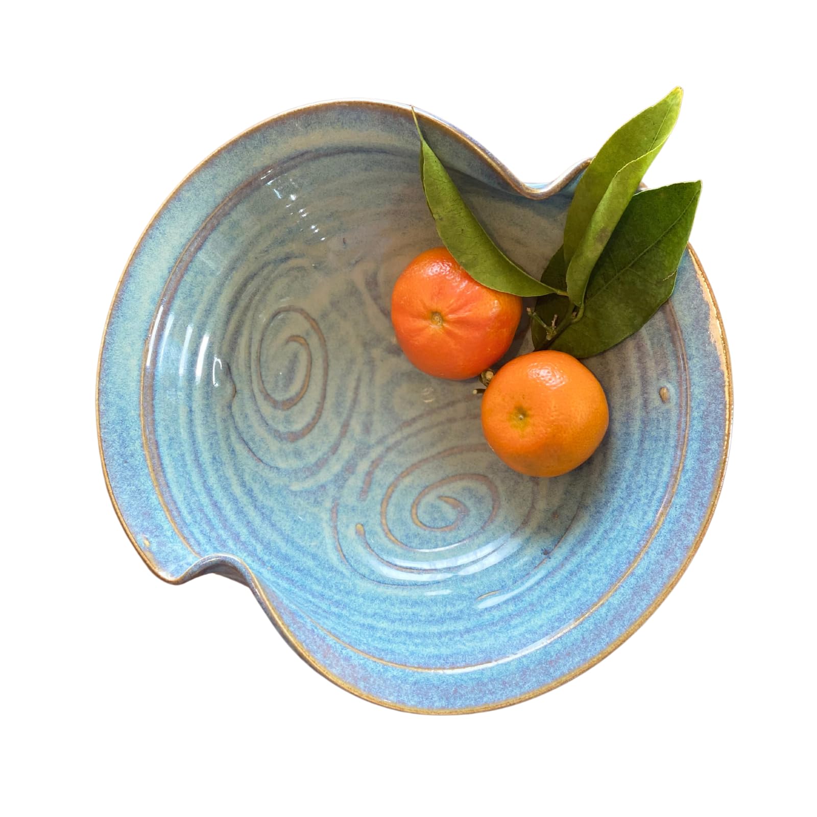 Castle Arch Pottery Salad Bowl Centerpiece Serving Bowl Elegant Large Capacity Kitchen Living Room Home Decor for Fruits, Salads Stoneware Clay Microwave & Dishwasher Safe Handmade In Ireland 9.8" W