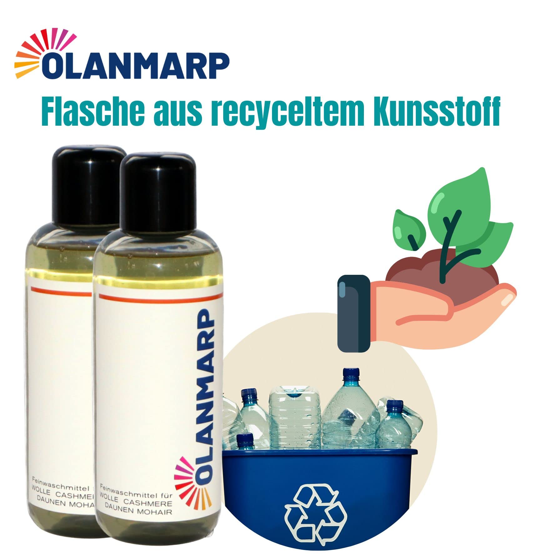 Feinwaschmittel Wollwaschmittel für Wolle Angora Alpaka (480ml) | Für Wolle, Angora, Alpaka, Daunen, Mohair – sanfte Pflege empfindlicher Textilien