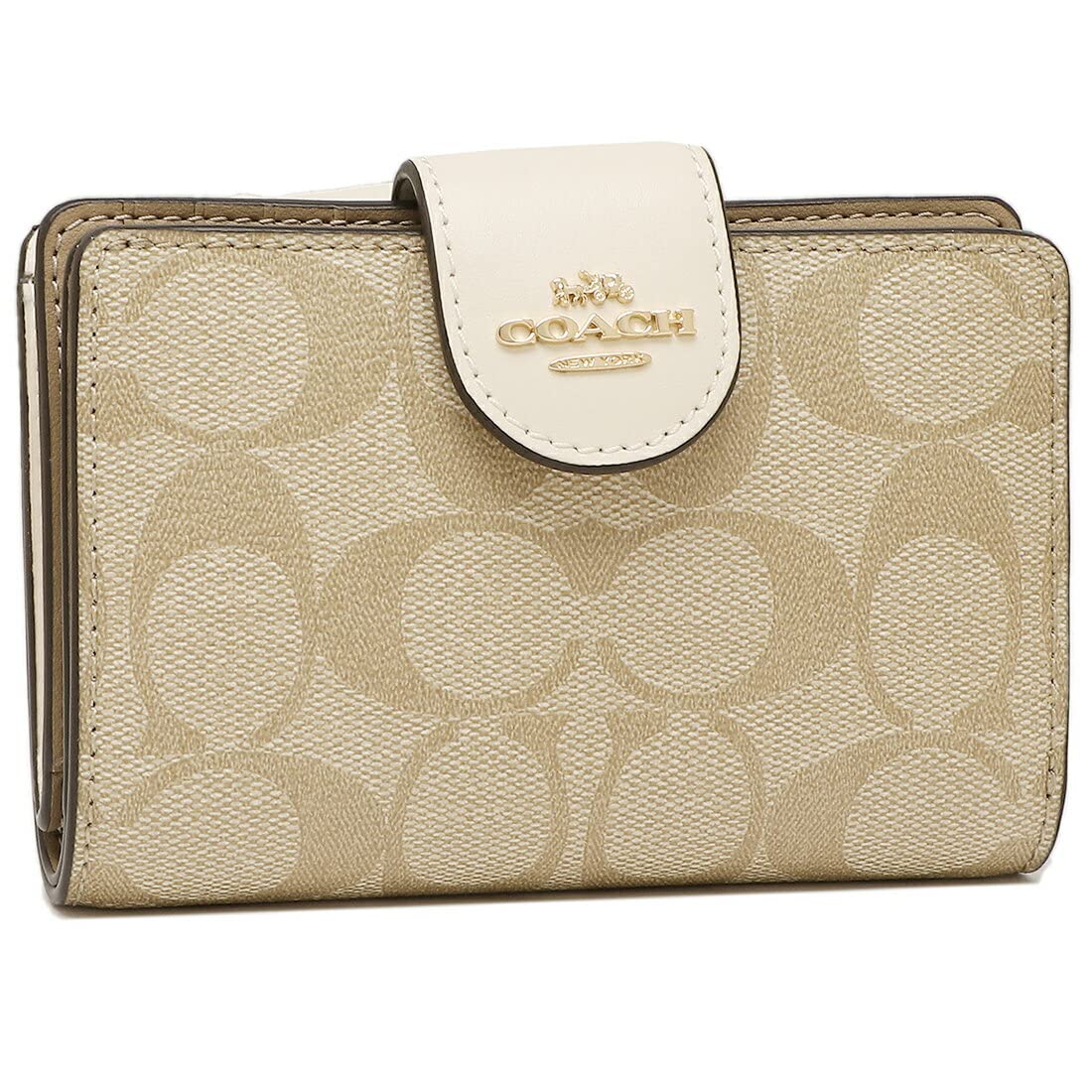 シグネチャー ベージュ ブラック レディース COACH C0082 IMCB COACH（コーチ） 【並行輸入品】コーチ 二つ折り財布 ラグジュアリー