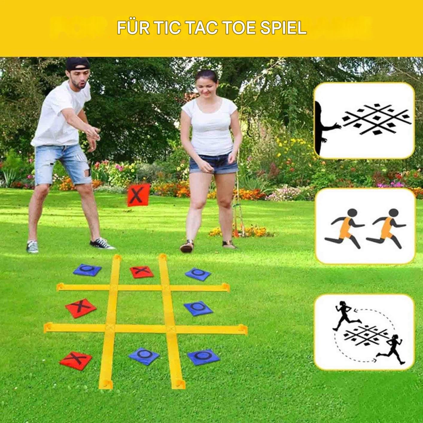 Riesen Sackwerfen Spiel Outdoor - XXL Wurfspiel Für Garten & - UV- & Wassergeschützt - Familien, Partys, Feste - Tragbar & Einfach Aufzubauen (Gartenspiel, Partyspiel)