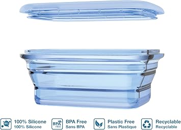 Minimal Reusable Silicone Food Storage Containers