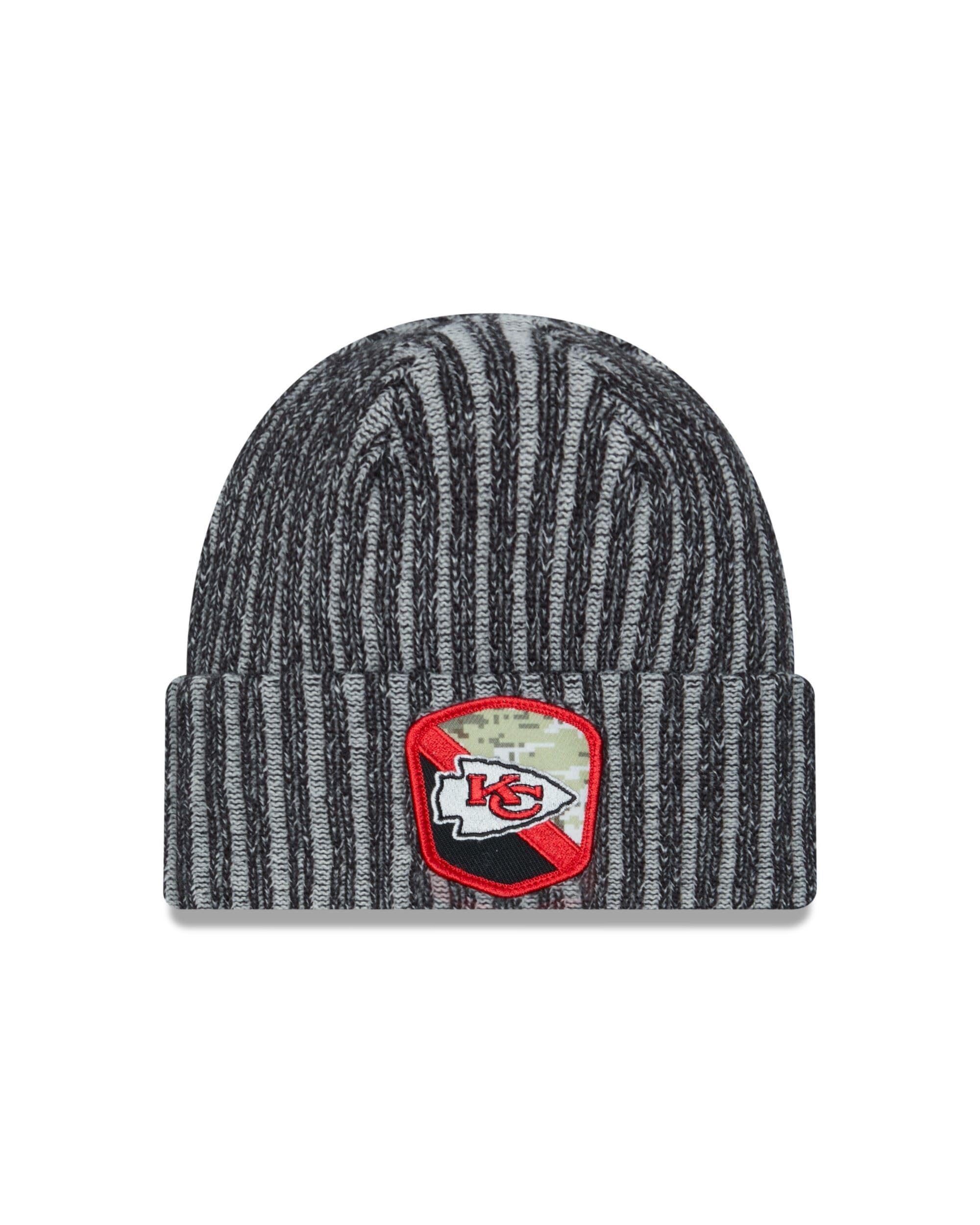 New Era Kansas City Chiefs NFL Salute to Service 2023 Black Cuff Knit Beanie
