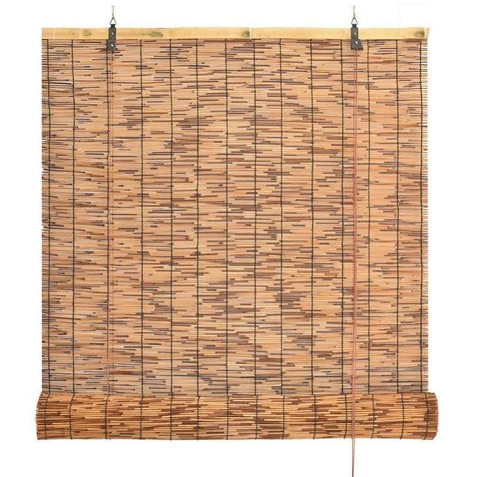 Ręcznie tkane, bambusowe zasłony retro, karbonizowane, oddychające żaluzje przeciwsłoneczne dla prywatności, idealne do dekoracji domu (70 x 180 cm)