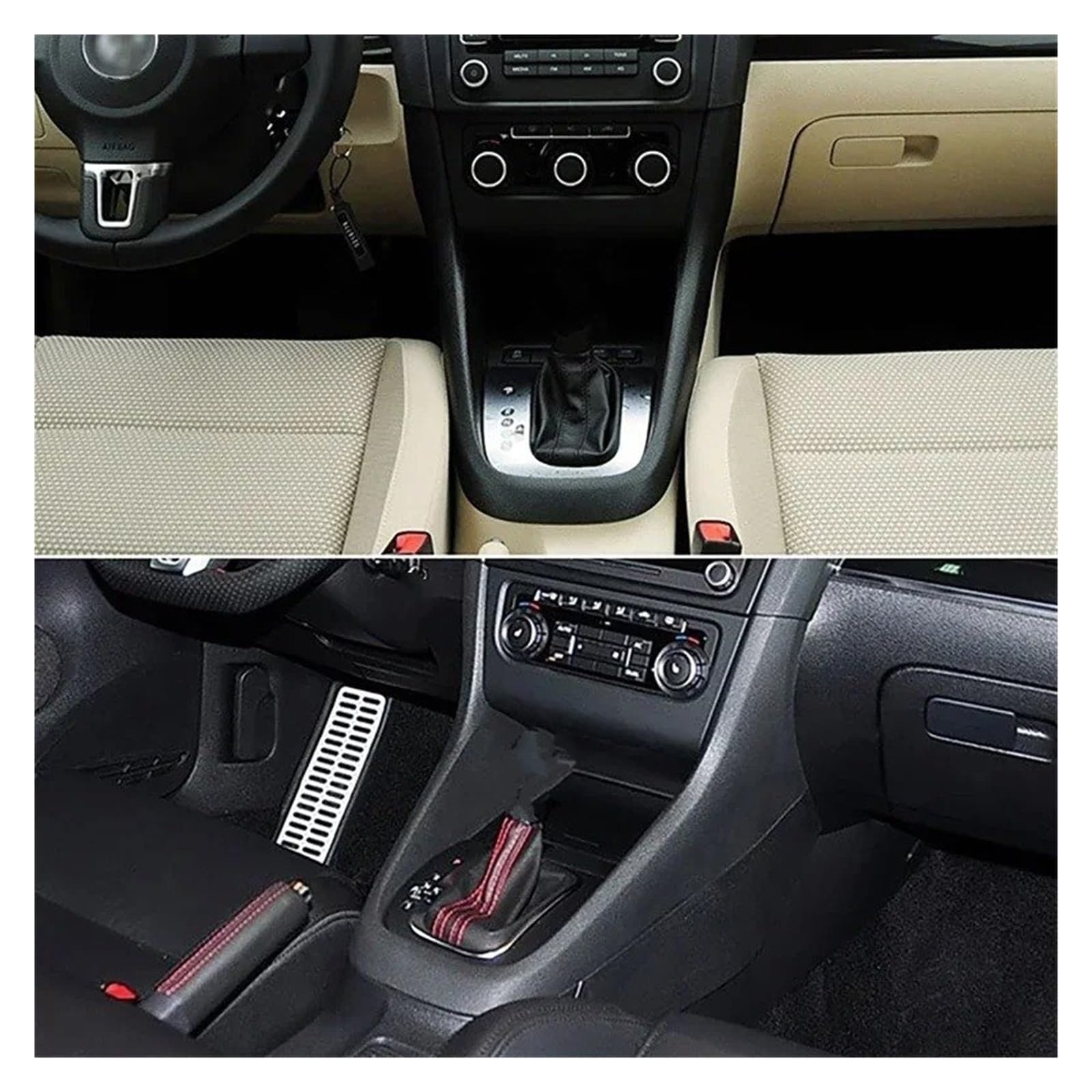 Auto Accessoires D'intérieur Accessoires Décoratifs D'intérieur Voiture Cadre Console Centrale Voiture Couvercle Panneau Changement Vitesse Pour Golf 6 2009 2010 2011 2012 2013 Garniture Voiture(Le no