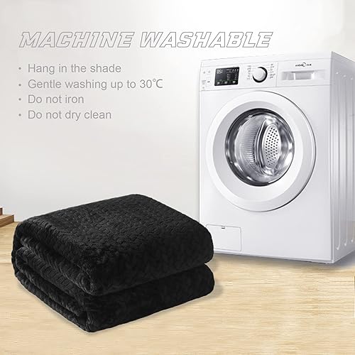 Miniatura 9 de Exclusivo Mezcla - Manta de franela grande de 50 x 70 pulgadas, tejido jacquard con diseño de hojas, suave, ligera y decorativa