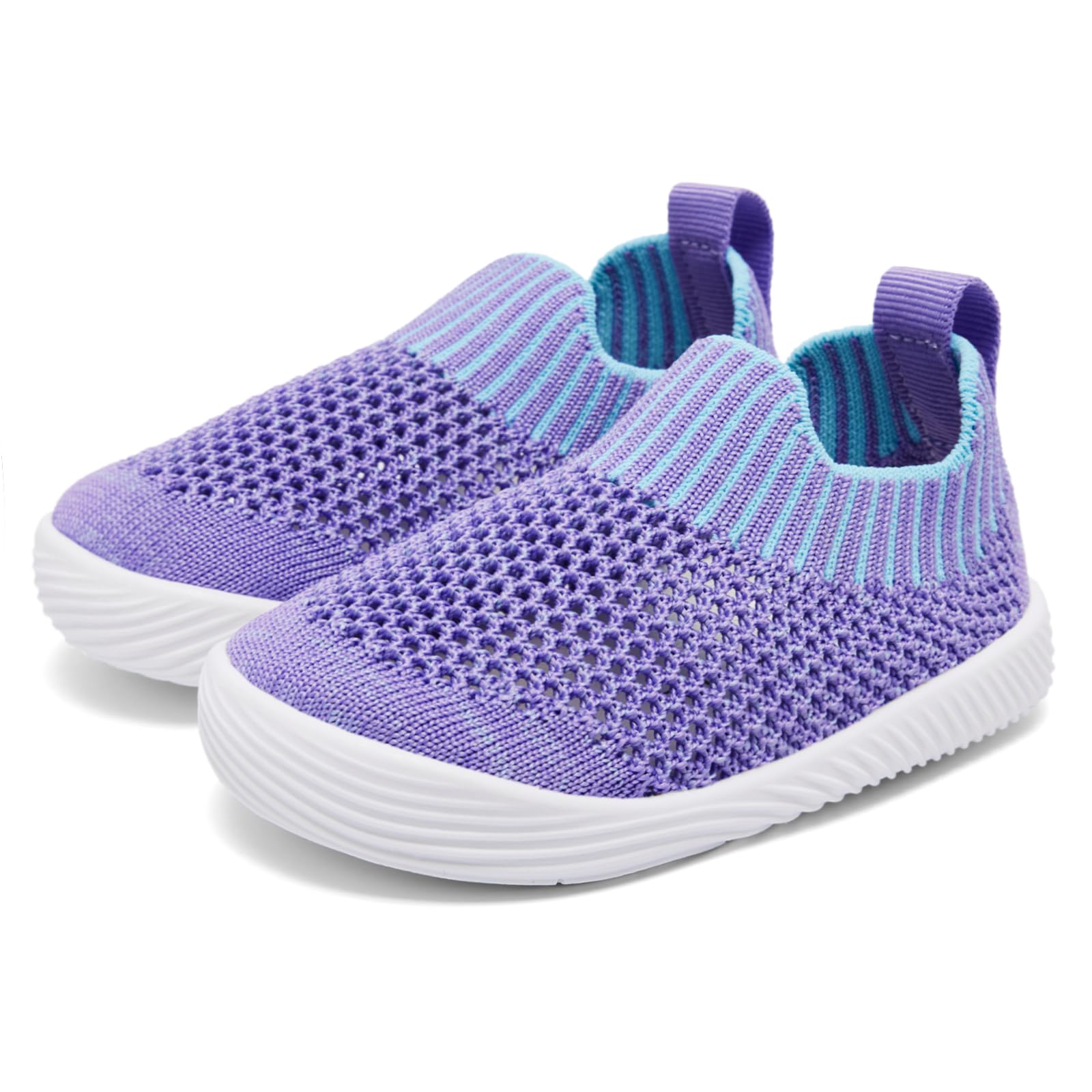MORENDL Toddler Sandals Baby Walking Shoes Infant Slip On Water Shoes Boys Mesh Summer Sneakers Girls Tennis Shoes Purple Blue