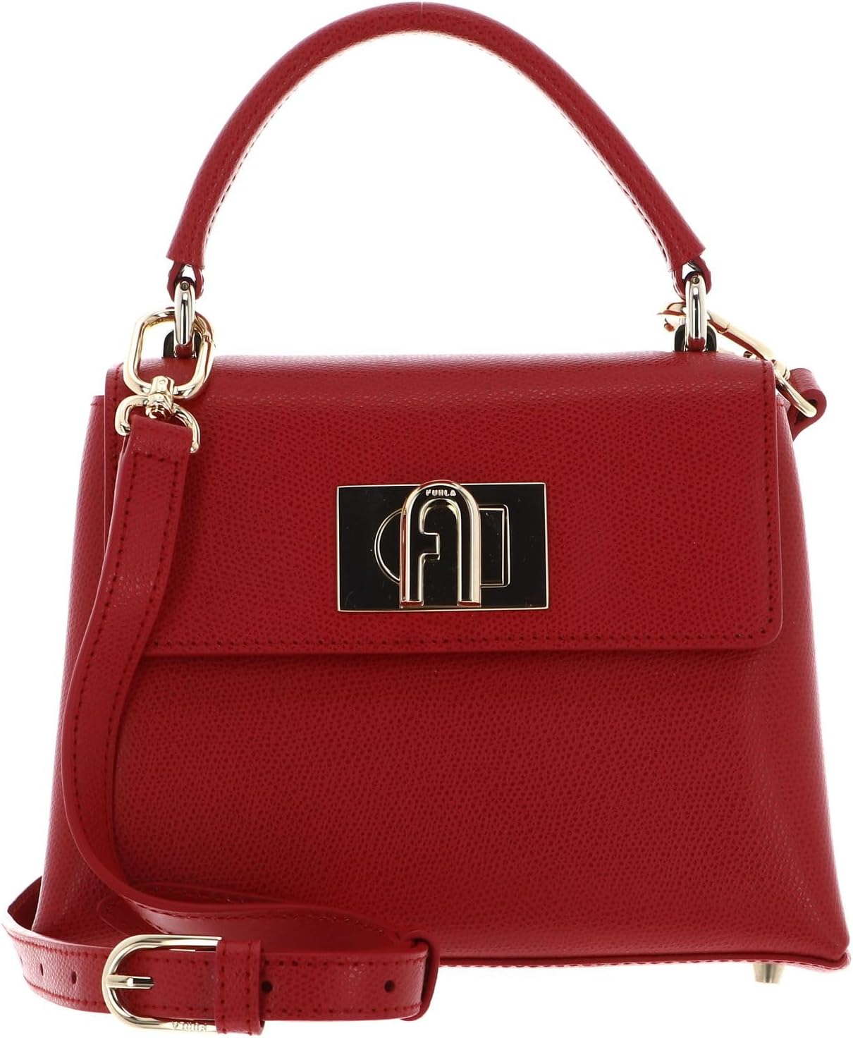 Leather handbag evening bag 1927 Mini Top Handle Bag Ruby red
