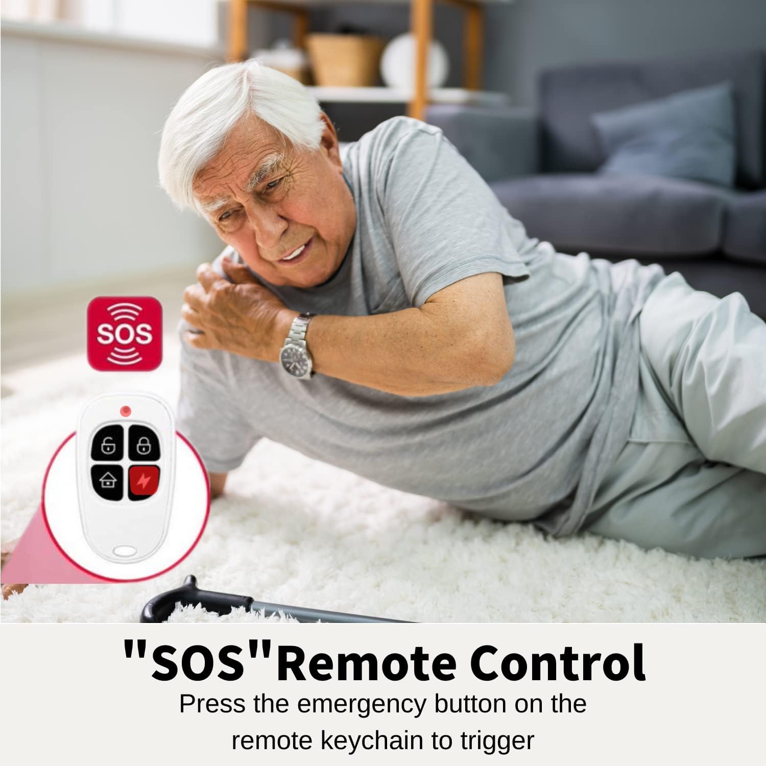 SKK Home Security System (2nd Gen), 11-Piece Wireless Alarm System Kit, Alarm Siren, Door/Window Sensor, Remote Control, Compatible with Alexa, DIY No Monthly Fee, for House Apartment Office