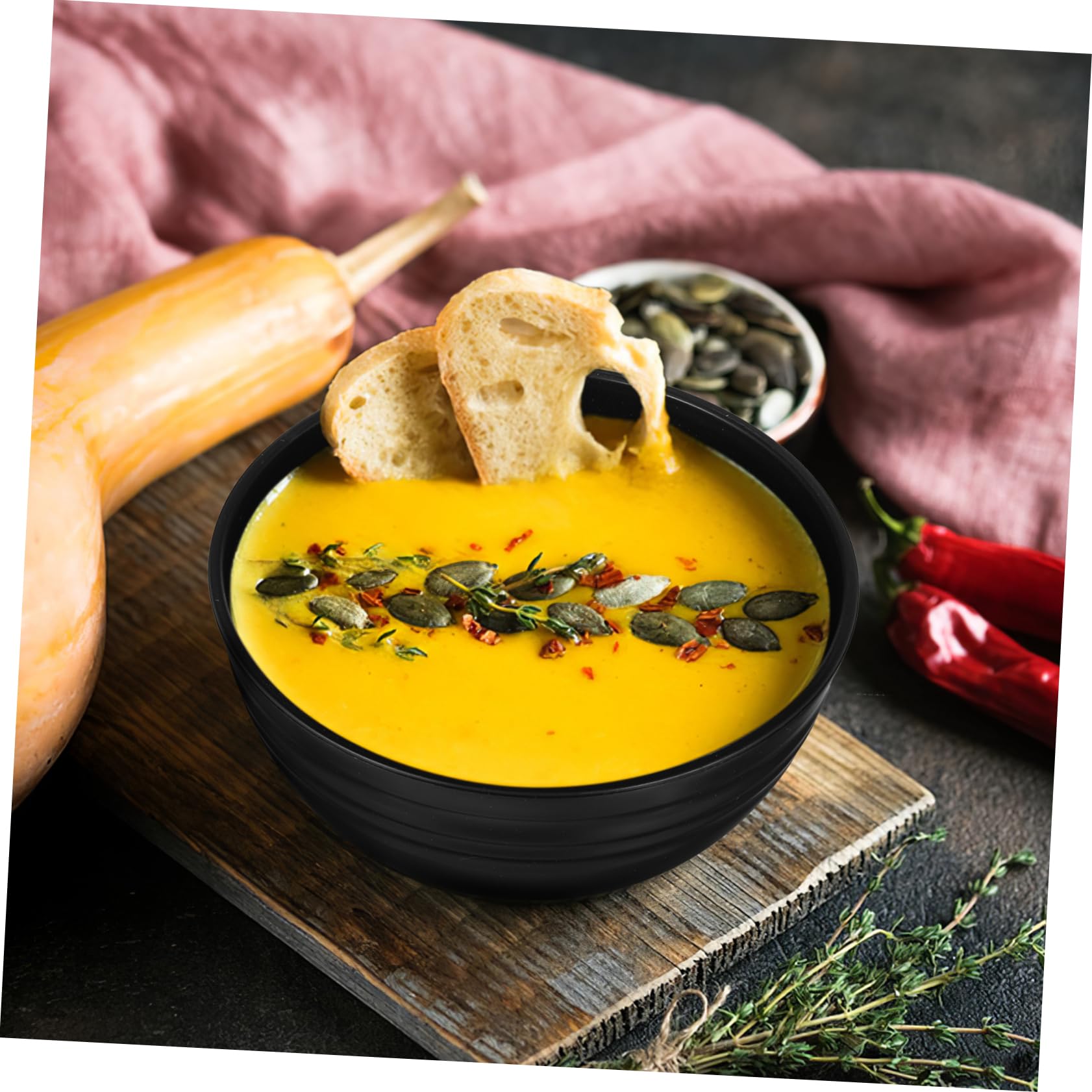 PRETYZOOM 1Set Straw Dinnerware Set Plates Bowls for Camping Outdoor Dining Dorm Use Easy to Clean Versatile Dishes for All Occasions