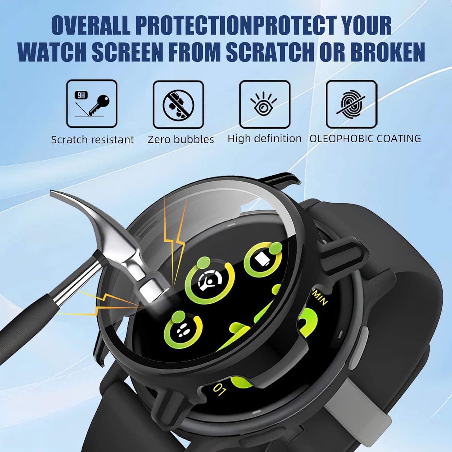 for vivoactive 5 Screen Protector Case [Full Covera], Hard PC