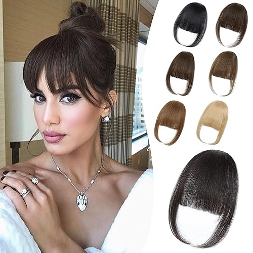 Niceone Hair Wispy Bangs Hair Clip, 100% Human Hair Clip