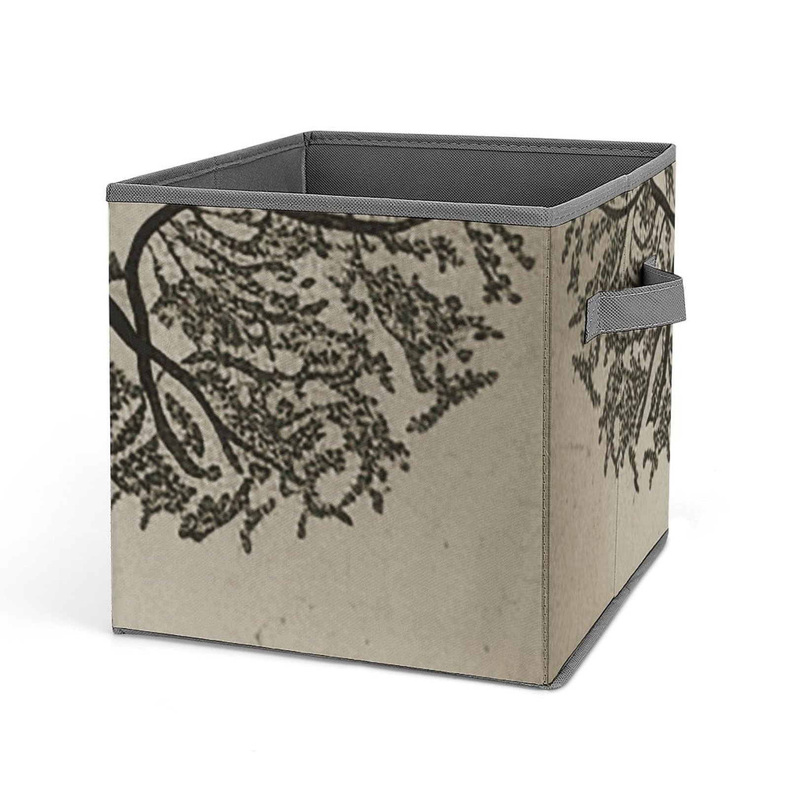 Bacs de rangement pliables avec poignées robustes et motif arbre de vie