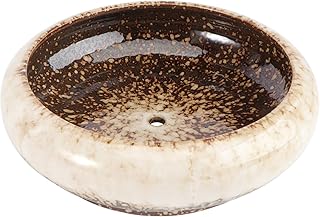 NICEXMAS Pots Succulents Ronds Bol en Céramique Succulent Planteur Fleur Bonsaï Pot Pot de Fleurs Bol avec Drainage pour La Maison Jardin Décor Blanc