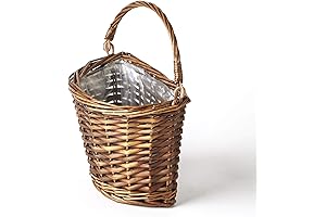 Hanging Baskets for Front Door: The Lakeside Collection Wicker Wall Basket