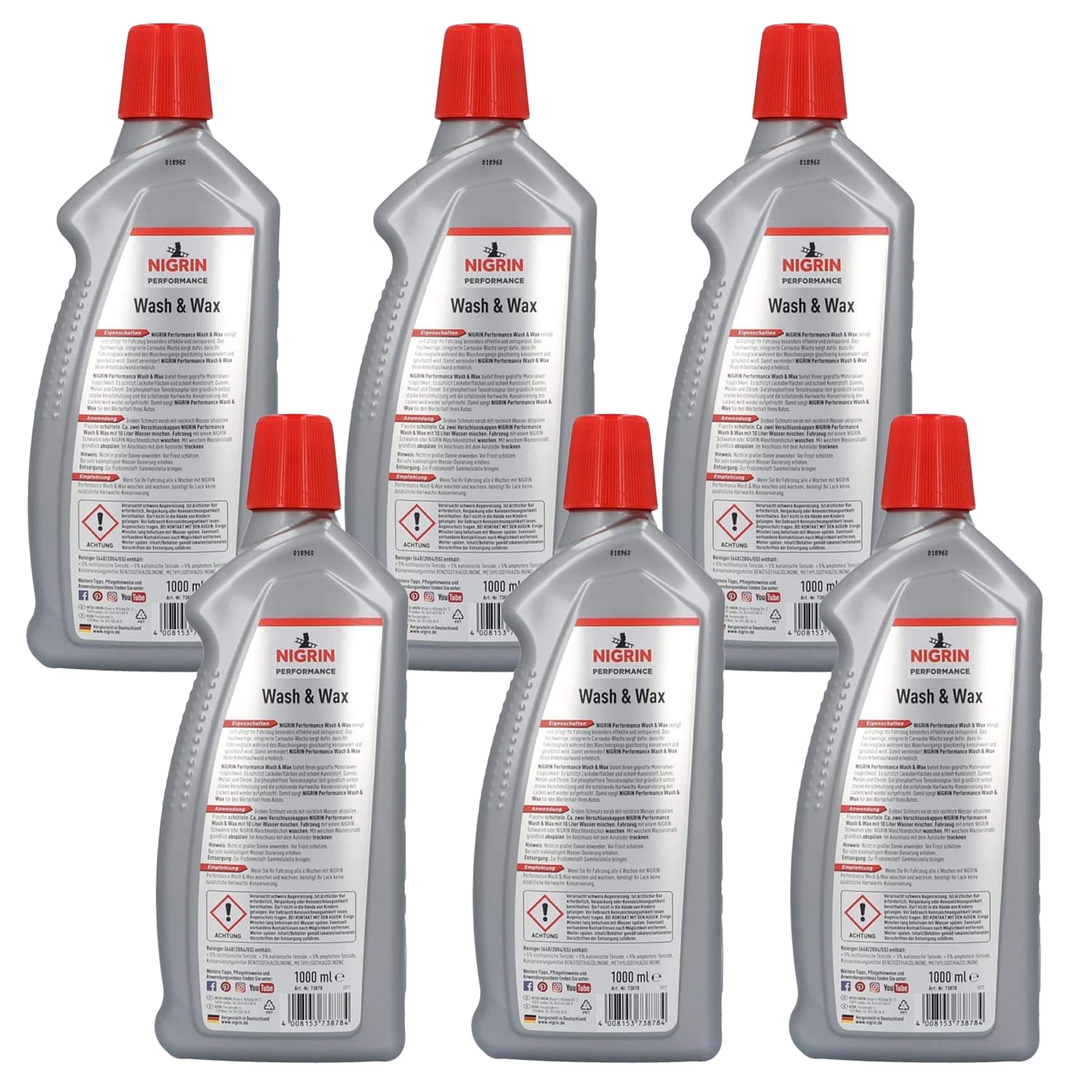6x Performance 2in1 Wasch & Wax 1L