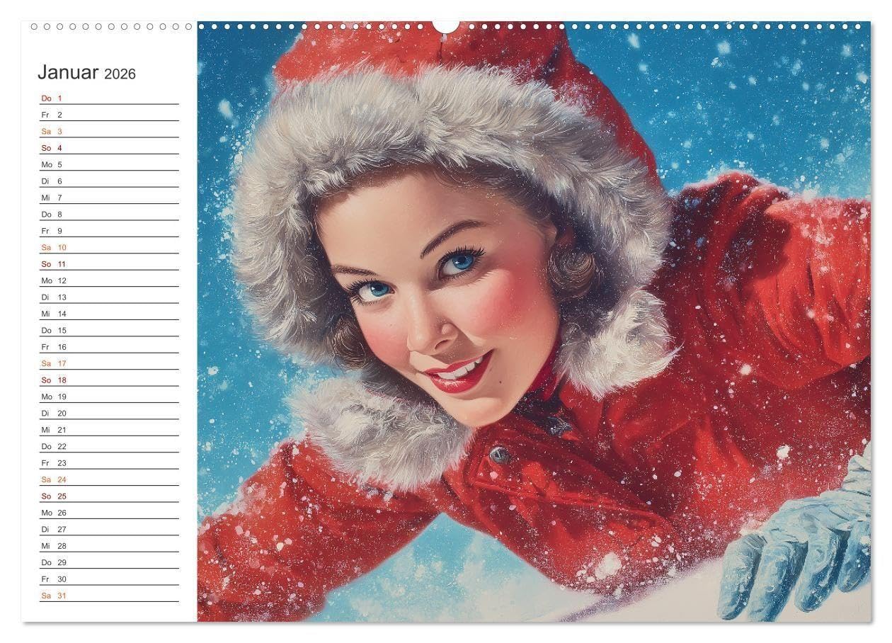 Pin-up Power 2025 (hochwertiger Premium Wandkalender 2026 DIN A2 quer), Kunstdruck in Hochglanz: Dieser Retro-Pin-up-Kalender vereint den ... Motiven für jeden Monat. (CALVENDO Erotik)