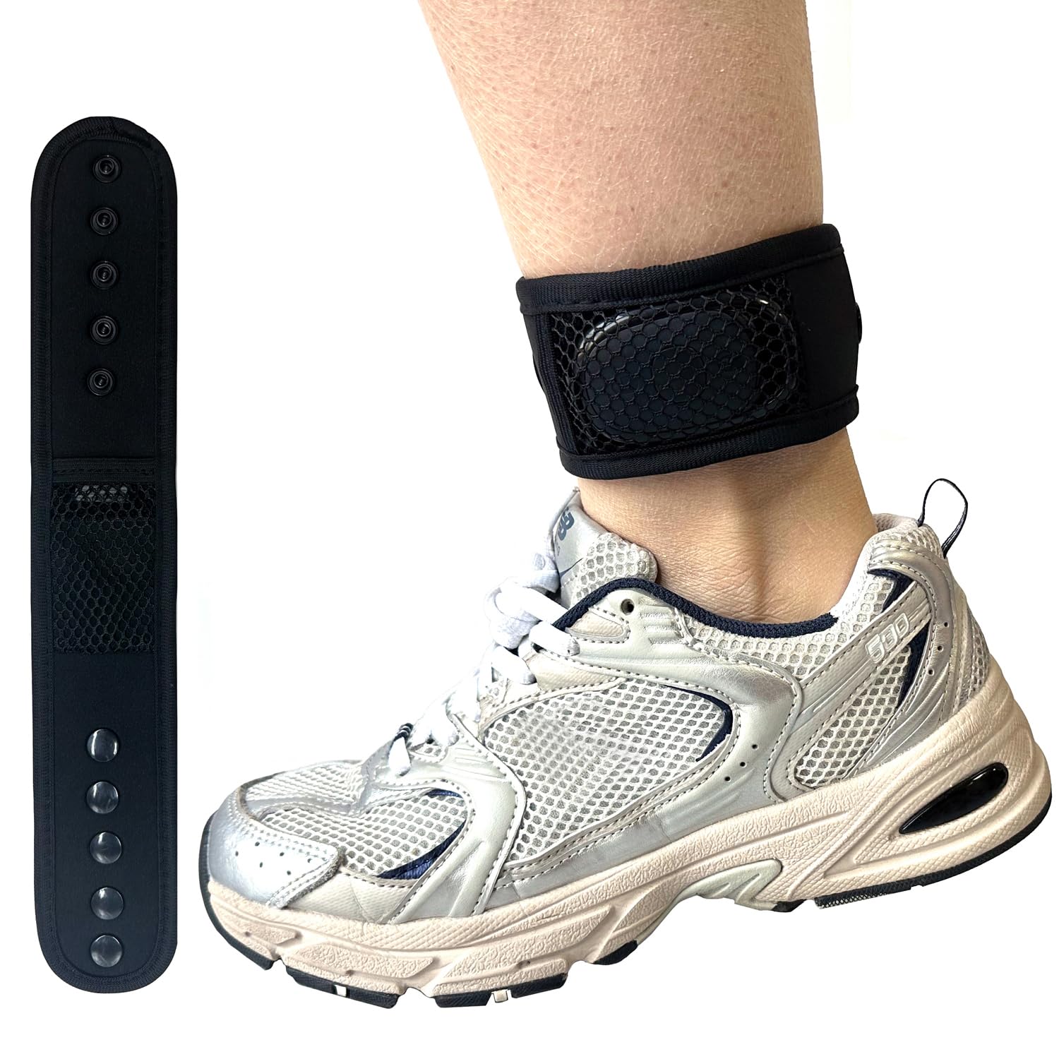 KOSTOO Adjustable Arm&Ankle Buckle WristBand Mesh Pouch Straps Compatible with Fitbit Inspire 3/Charge 6/Ace 3/Samsung Galaxy Fit3/Runlio/Xiaomi/FITVII Fitness Tracker (11inch)