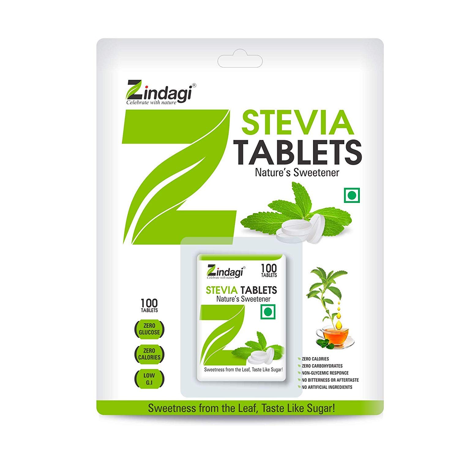 Buy Zindagi Stevia Extract Tablets Sugarfree Green Stevia Tablet