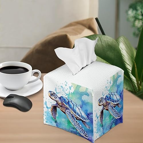 Miniatura 10 de ZFRXIGN Funda cuadrada para caja de pañuelos de girasol y elefante, con cinturón inferior, pañuelos decorativos, cubierta de cubo para encimera de
