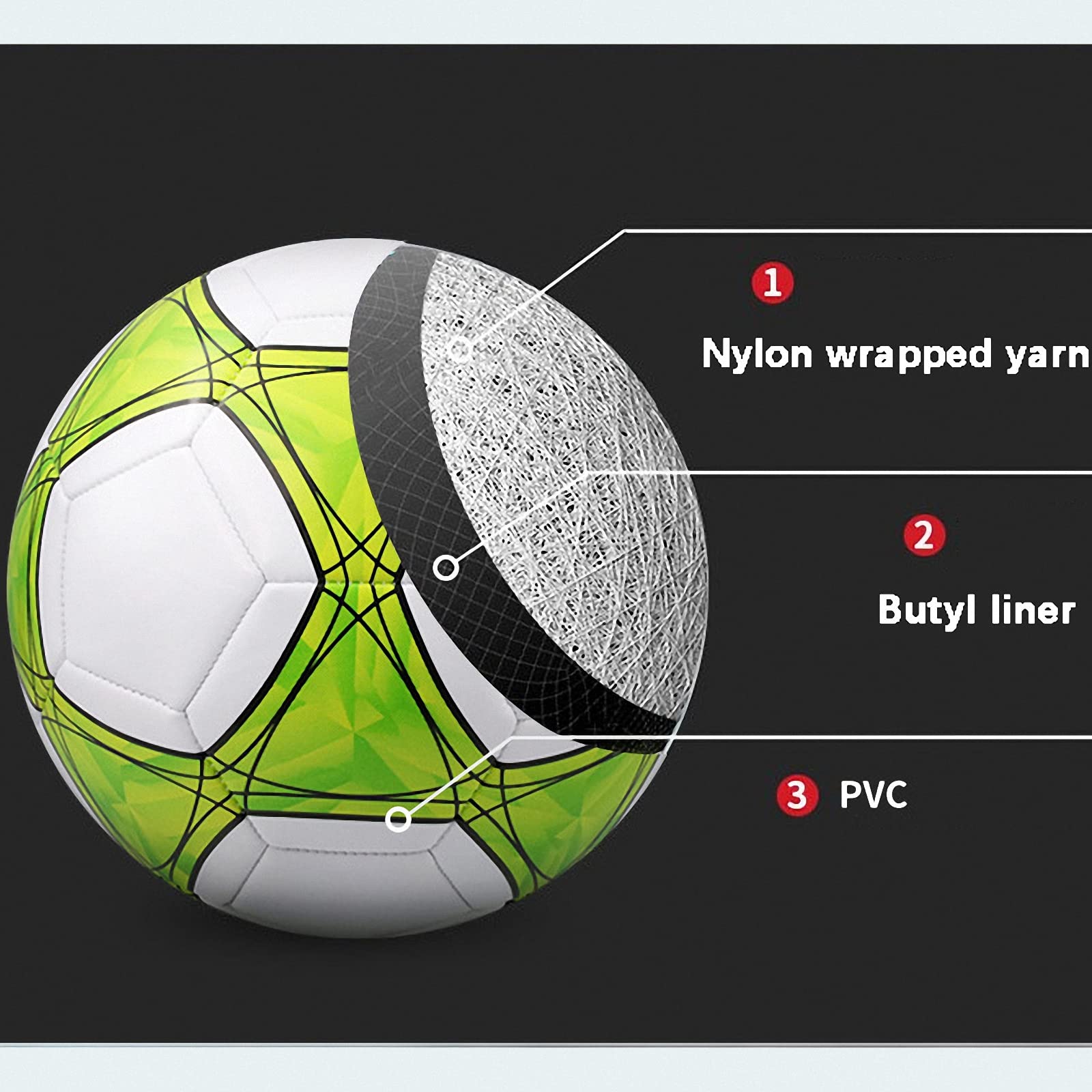 Größe 3/4/5 fußball mit pumpe,spezieller fußball für Trainings Spiele für Erwachsene/Kinder,Outdoor Jugend wettkampfleistung trainingsfußball,Geschenke für Kinder/Freunde