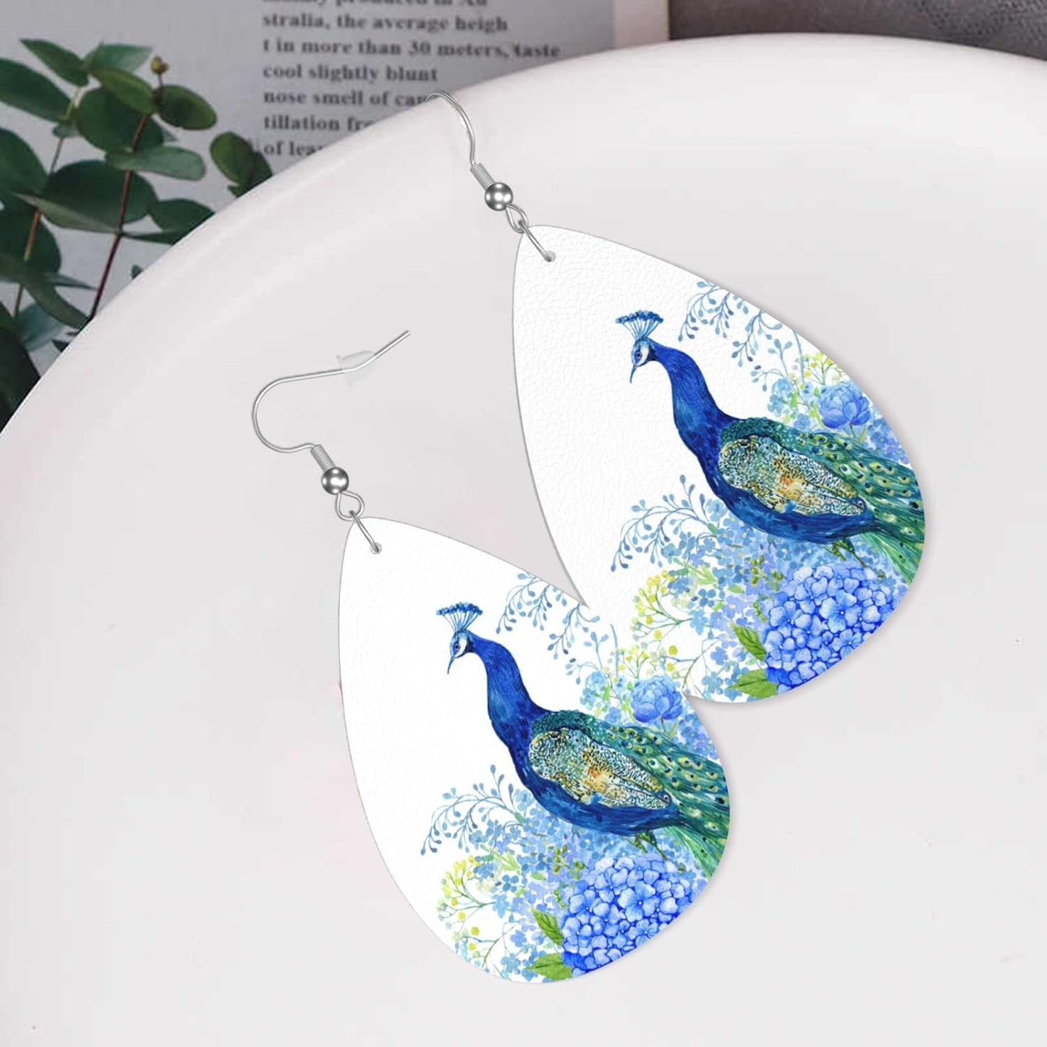 MIOAOSRT Earrings for Women,Leather Earrings Dangle Lightweight Teardrop Earrings Jewelry for Women - Image 5