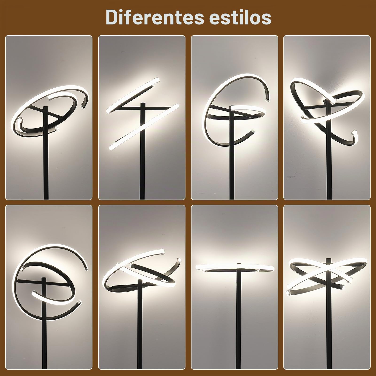 Lampara de Pie Moderna con Atenuación Continua 3000K-6500K Lámpara de Pie con Mando a Distancia y Interruptor de Pie 168cm Lamparas de Pie para Salon 3 Colores Diseño Ajustable 180°