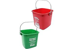 KP97RDNBL/KP97GNNBL 3-Quart Square Pail for Restaurant Sanitizing