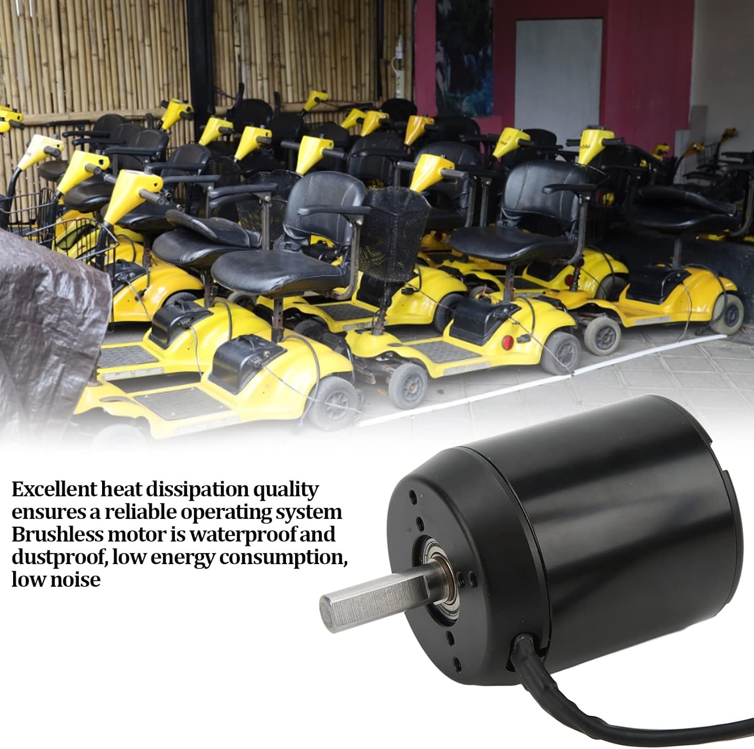 12V 120KV Brushless Outrunner Motor - 3280W High Power, Low Noise Efficient Heat Dissipation for Electric Scooters