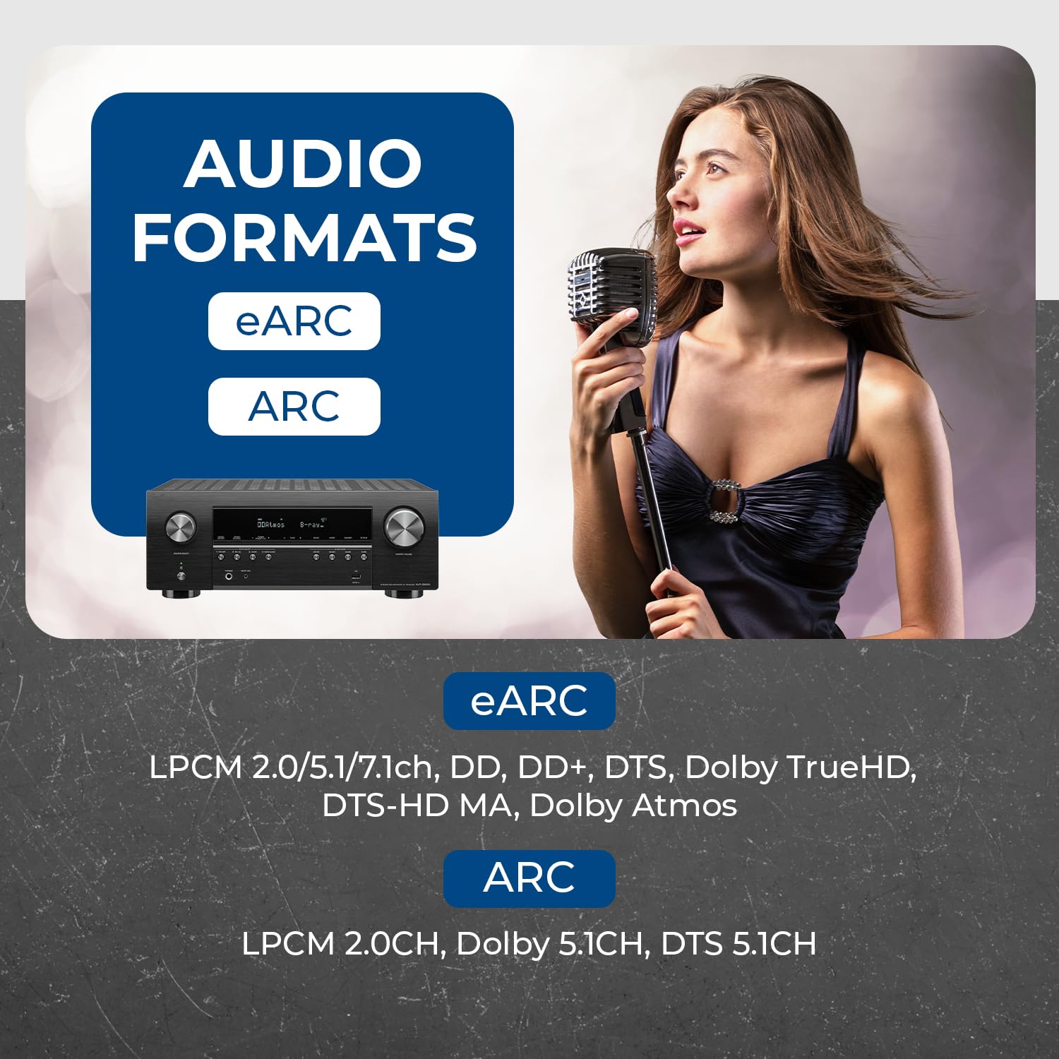 OREI eARC & SPDIF Audio solo HDMI Extender Balun su singolo CAT5e/6/7 ARC Audio Return Canali attraverso HDMI fino a 165 Ft - PoC, CEC Contol