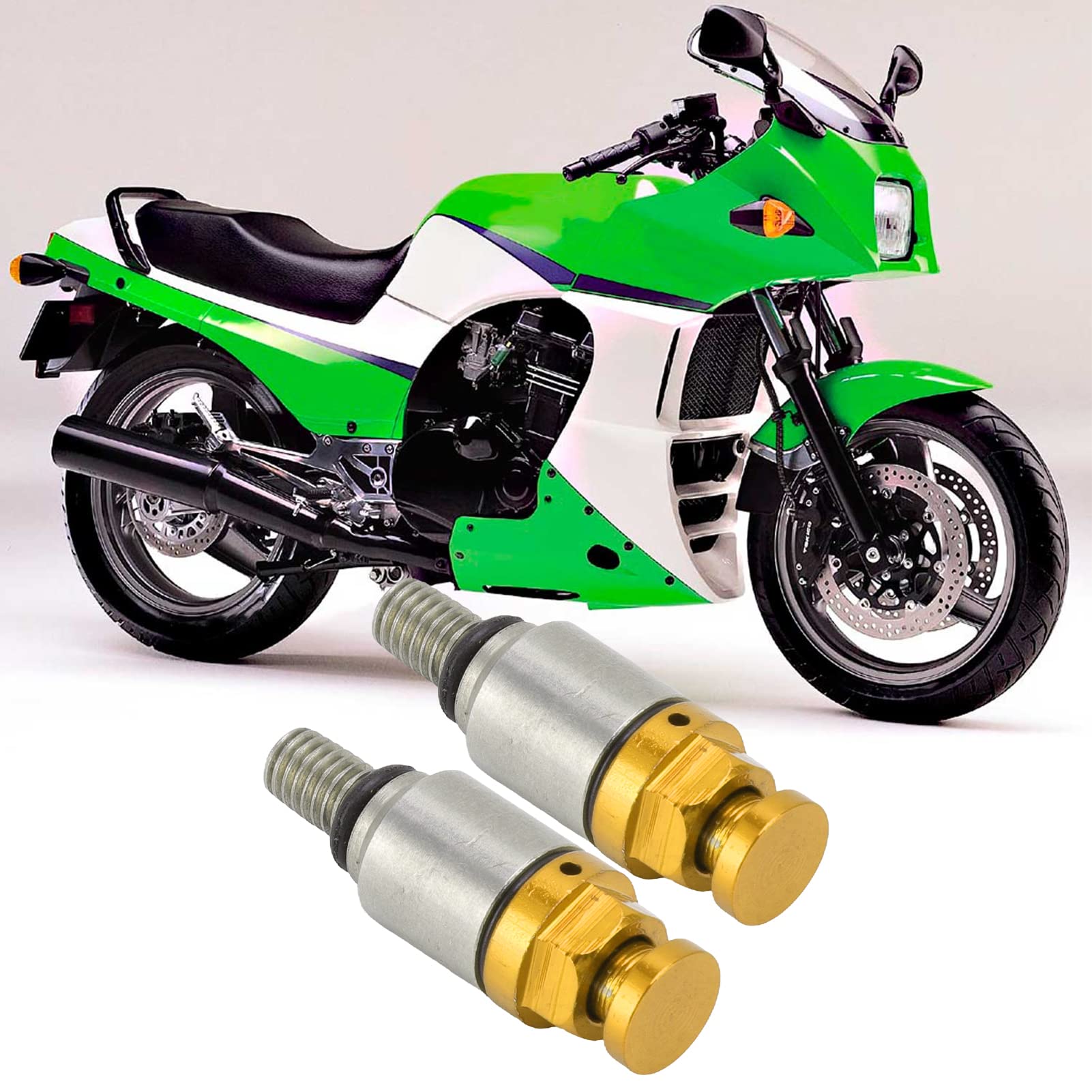 Sfiato Aria Forcella Moto, 2 Pezzi M5x0.8 Sostituzione Valvola di Sfogo Pressione Forcella Forcella in Lega di Alluminio per CRF150R CR125R CR250R CRF250R (Giallo)