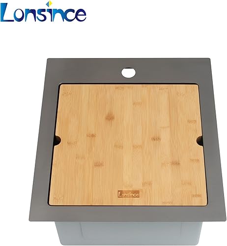 Miniatura 8 de Fregadero de barra negro desplegable de 17 x 19 pulgadas, fregadero pequeño para caravana, barra de acero inoxidable de calibre 16 y fregaderos