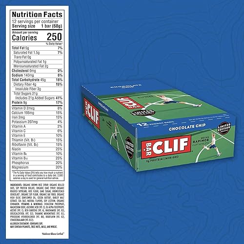 Miniatura 6 de CLIF BAR S - Barras energéticas chispas de chocolate hechas con avena orgánica alimentos a base de plantas vegetarianos Kosher barras de proteínas