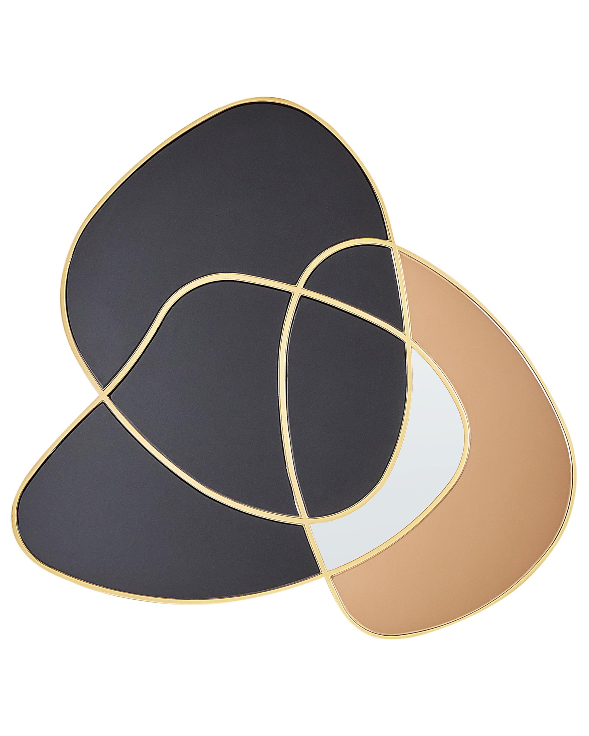 Beliani Wall Mirror Tailly 99 Cm 89 Cm Black