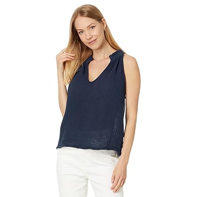 Michael Stars Viola Split Neck Tank Top Women