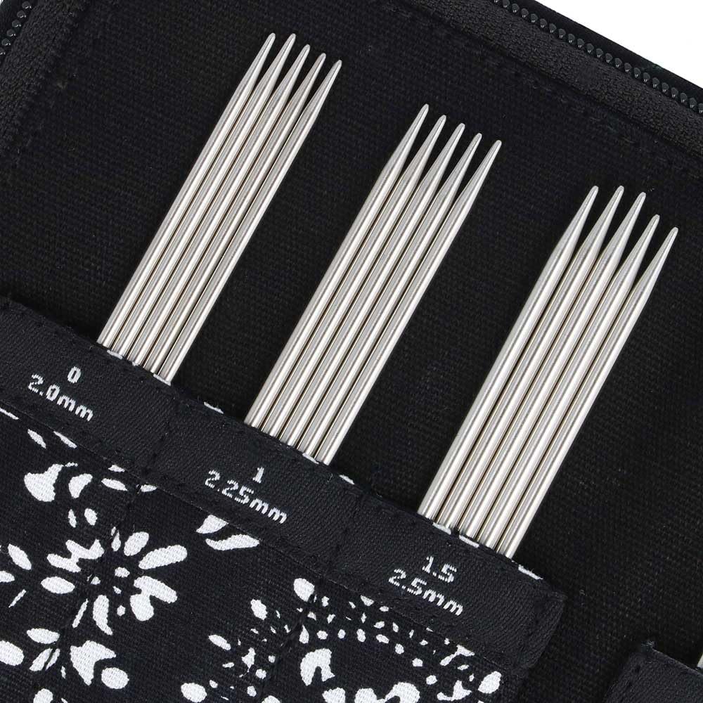 ChiaoGoo Nadelspiel Set 15 cm Edelstahl Strumpfstricknadeln 2,00-3,25 mm