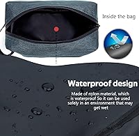 Vista 2 de FUNSEED Neceser de viaje para mujeres y hombres, bolsa de afeitar resistente al agua para accesorios de artículos de tocador, bolsas