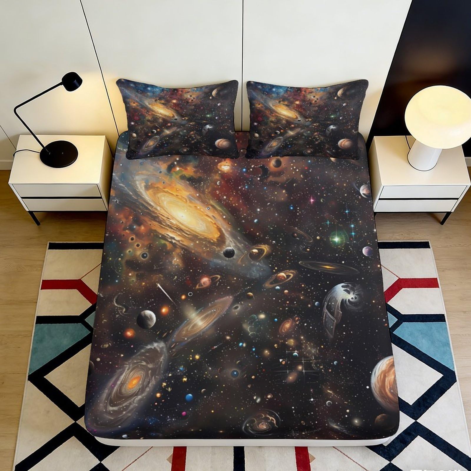 3D Printed Snake Pattern Fitted Sheet Microfiber Deep Pocket Non-Slip Bedroom Bedding Snake Skin Mattress Fitted Cover 140x200x25cm