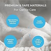 Vista 5 de Scrubzz Caps de Champú Sin Enjuague para Pacientes Ancianos y Postrados, Caps de Champú Libres de Enjuague para Después de Cirugía y Estancias