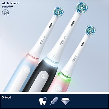 Oral-B iO - 3 Black Rechargeable/Electric Toothbrushes, 1 Toothbrush Head, Braun Design
